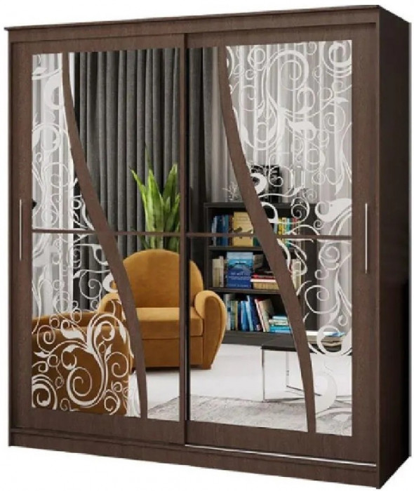 Шкаф-купе Элегант 2 1700 (Сандал светлый)