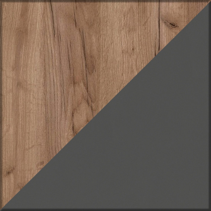 Прихожая 2-3430+2-3431дкт/граф Домино - Комплект для прихожей, цвет дуб крафт табачный/графит, ШхГхВ 160х36х202 см., универсальная сборка