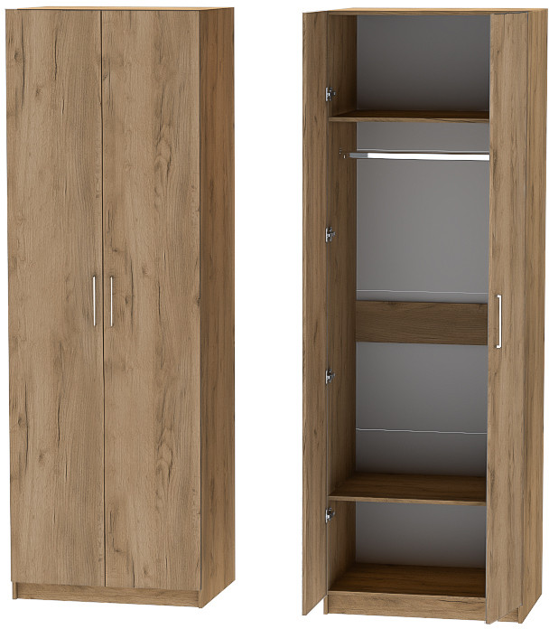 Шкаф двухдверный №1 "Иннэс-7" - Дуб крафт золотой