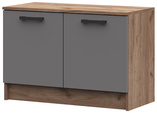 ТБ-202 Машенька ЛДСП тумба (800*550*380) дуб крафт табачный/серый графит