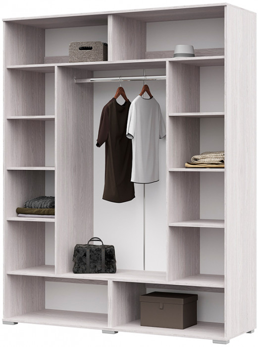 Шкаф Сальма ШК 024 (1626х2060х525) анкор/белый глянец