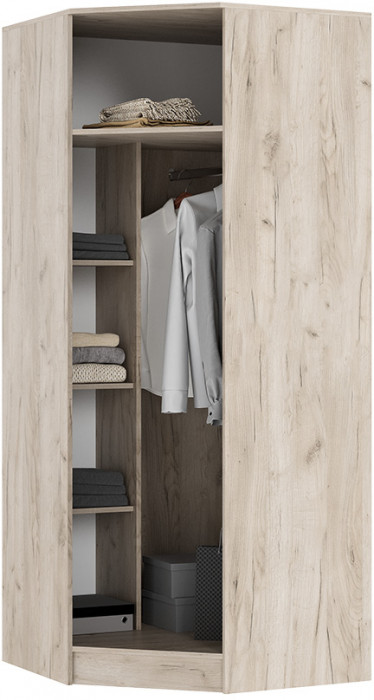 Шкаф угловой для одежды Мартина, Крафт серый/Кашемир