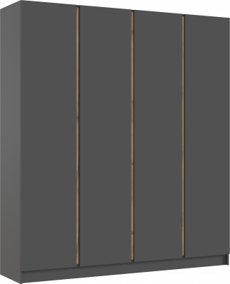 Келвин Шкаф 4-х створчатый 2000, Графит, Графит
