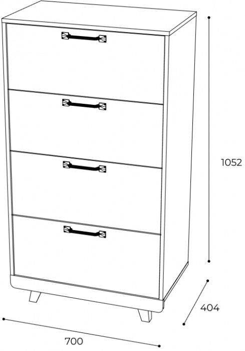 Комод "Мегаполис" КМ-02 Дуб каньон/M20