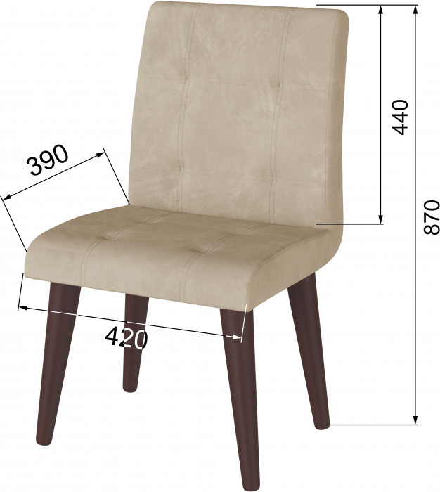 Стул Лилу бежевый (махагон)