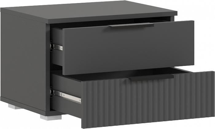 Марвэл Тумбы прикроватные 2шт, Графит/Браш графит