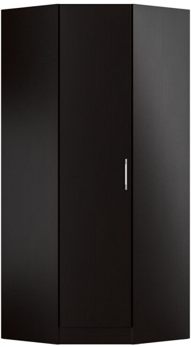 Стандарт Шкаф угловой, цвет венге, ШхГхВ 81,2х81,2х200 см., универсальная дверь, боковина для соединения со шкафами глубиной 52 см.