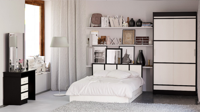 Сакура Шкаф-купе 1140, венге/дуб лоредо