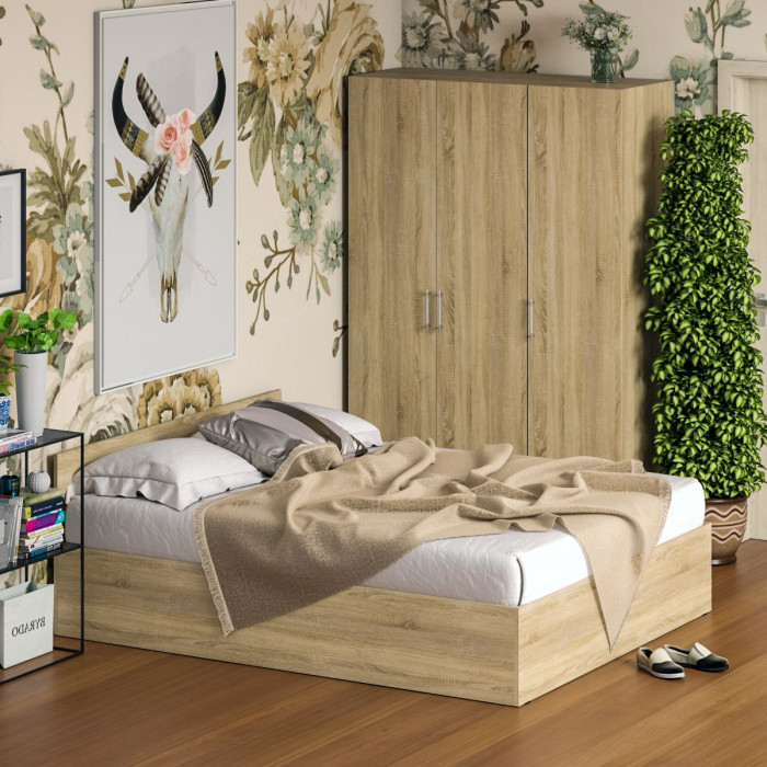 Спальня Стандарт 1-1600, дуб сонома