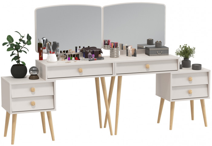 Афина Спальня Трюмо х 2, кашемир серый