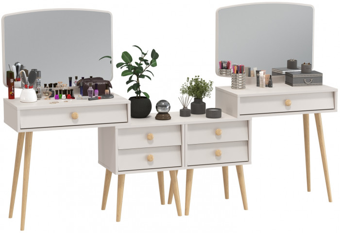 Афина Спальня Трюмо х 2, кашемир серый