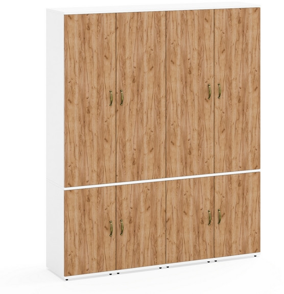 Лидер-8 Пенал МД 22Б 4 шт., белый шагрень/крафт золото