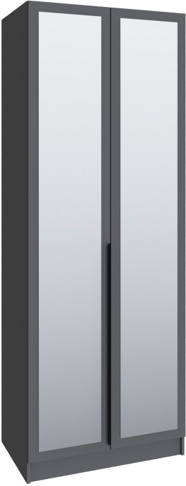 Шкаф Мадрид (0,85) с зеркалом, Графит серый