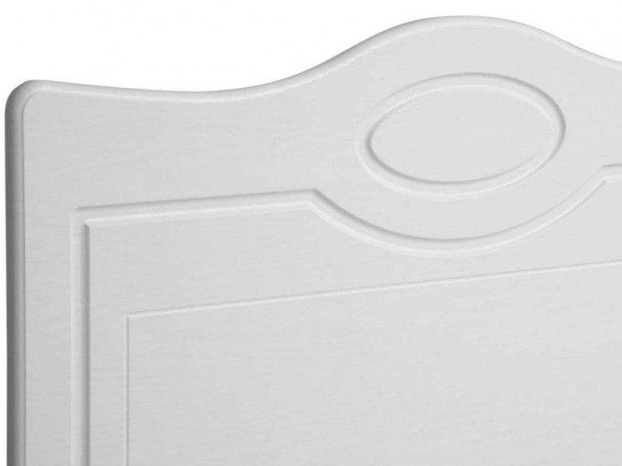 Кровать 900 с настилом и мягким элементом Монако МН-10 + МН-10А белое дерево