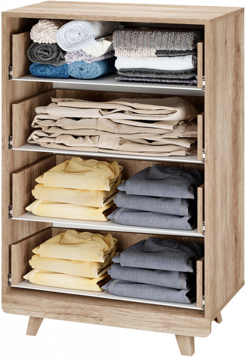 Комод "Мегаполис" КМ-02 Дуб каньон/фотопечать "Аква"