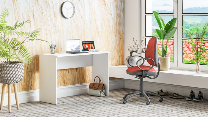 Мори Стол письменный МСП1200.1, цвет белый, ШхГхВ 120,4х50х76,6 см.