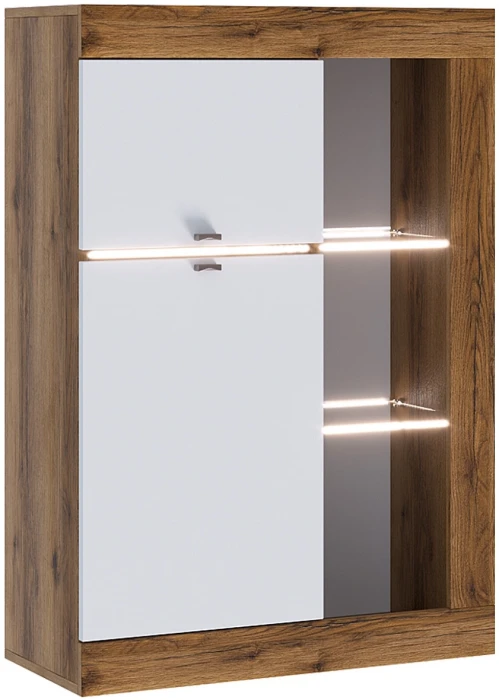 Прага Модульная Гостиная, вариант №2, Дуб Делано/Белый глянец