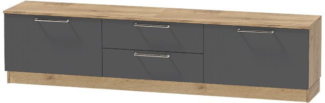 Тумба-4 под ТВ напольная "Иннэс-7", Крафт золотой/Графит