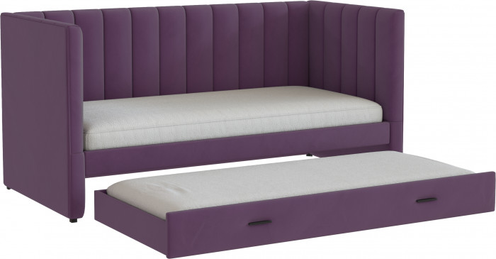 Подростковая кровать "Нега" с бортами (интерьерная), Винный