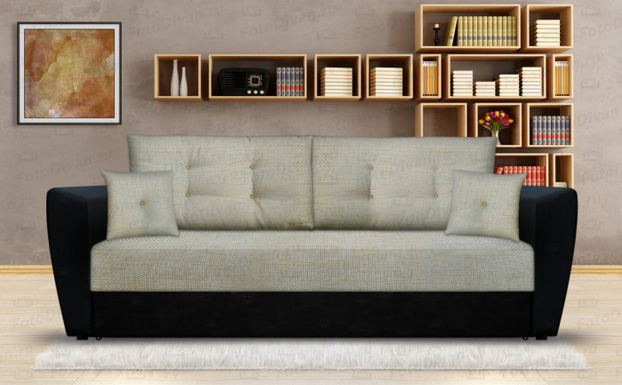 Диван еврокнижка Амстердам 160 рогожка бежевая