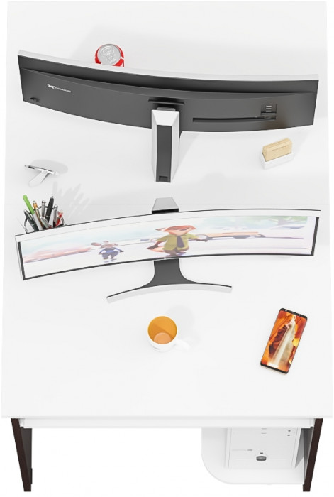 Два стола компьютерных С-МД-СК11-1, венге/белый шагрень