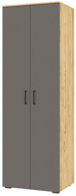 Бруно Шкаф двухдверный Дуб Вотан / Серый графит Дуб Вотан / Серый графит