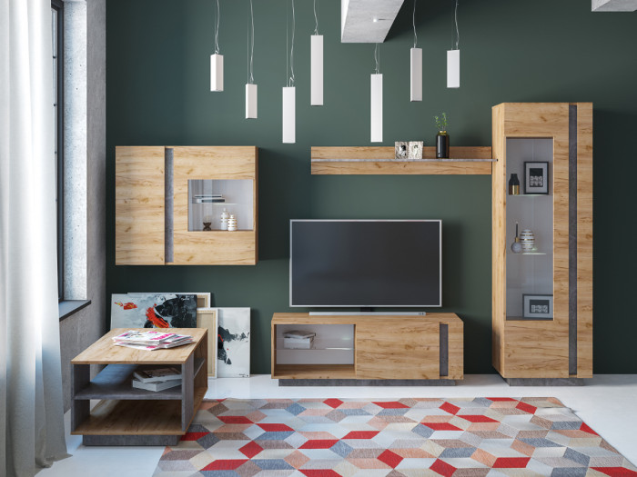 Арчи № 05, дуб крафт золотой/камень тёмный