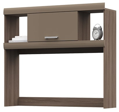 Симба надстройка для стола (1196*1072*314) ясень шимо темный/кофе с молоком