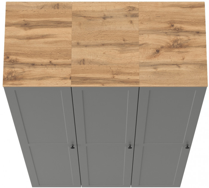 Остин 13.225 Шкаф-пенал 3 шт., серый графит/дуб крафт золотой