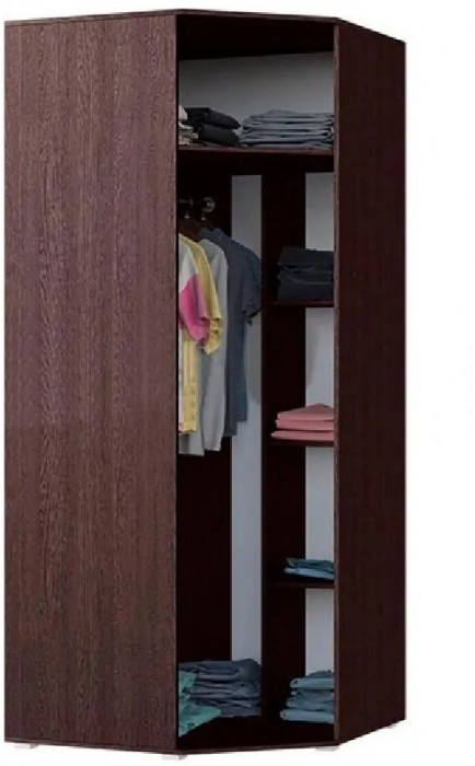 Ким Шкаф угловой (Венге / Белый глянец)