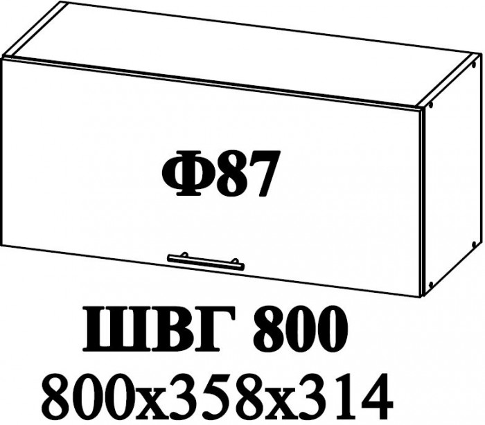 Ф-87 Альфа (ШВГ 800) МДФ холст белый