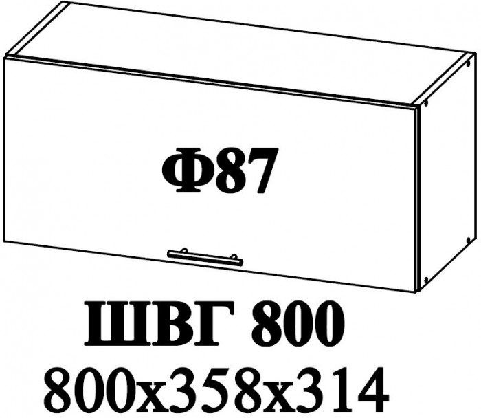 Ф-87 Катрин (ШВГ 800) МДФ софт вайт