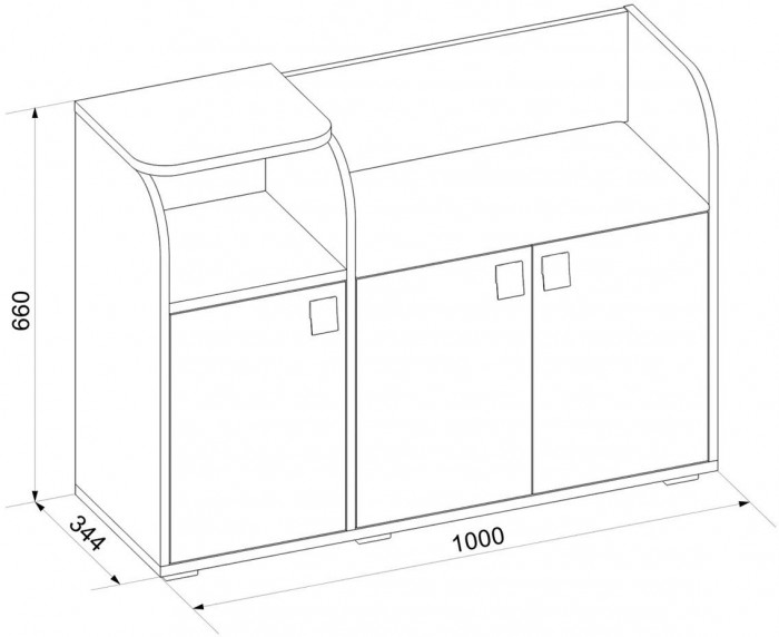 Ивушка 5 Тумба для обуви Бодега Темный / Светлый