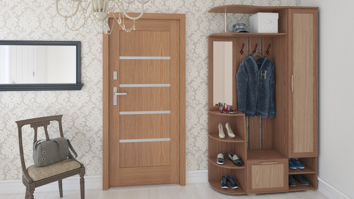 Прихожая Ксения-2, цвет ясень шимо светлый/ясень шимо тёмный, ШхГхВ 120х38х212 см., НЕ универсальная сборка