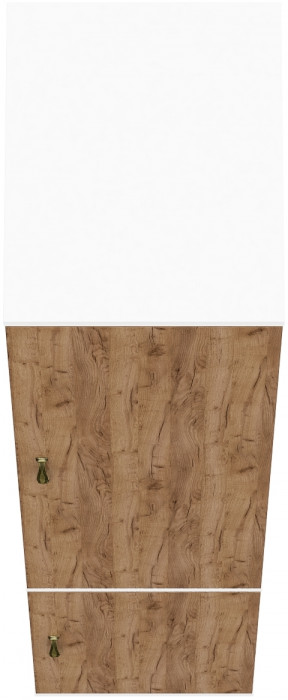 Лидер-8 Модуль Пенал МД 23Б, белый шагрень/крафт золото