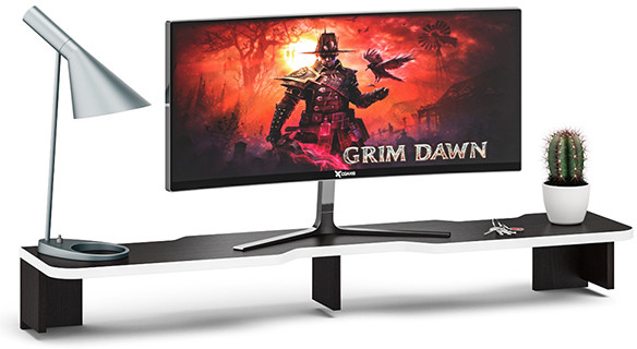 Надстройка для стола компьютерного С-МД-СК5-1400, цвет венге/кромка белая, ШхГхВ 140х30х17,8(15,6) см.