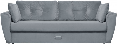 Диван-кровать Амстердам Люкс, 150х195, еврокнижка, пружинный блок, велюр, серый