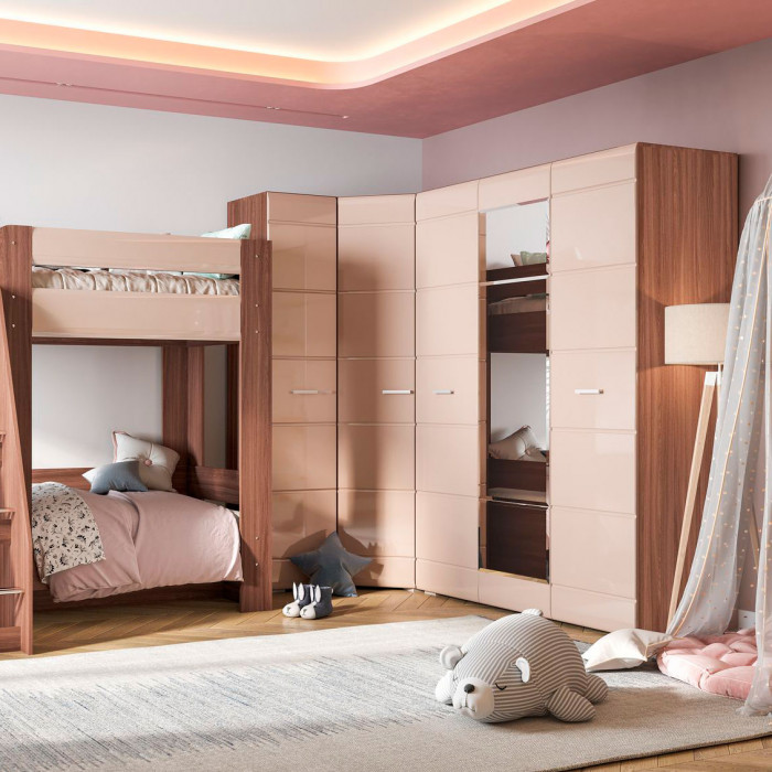 Симба пенал (400*2000*570) ясень шимо темный/кофе с молоком