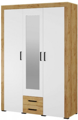 Адель Шкаф 3-х ств дуб крафт золотой/белый
