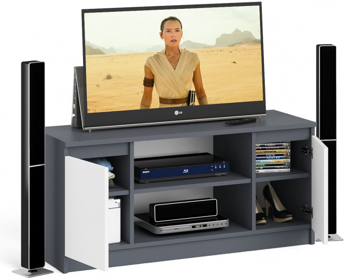 Мори Тумба ТВ МТВ1200.1, графит/белый