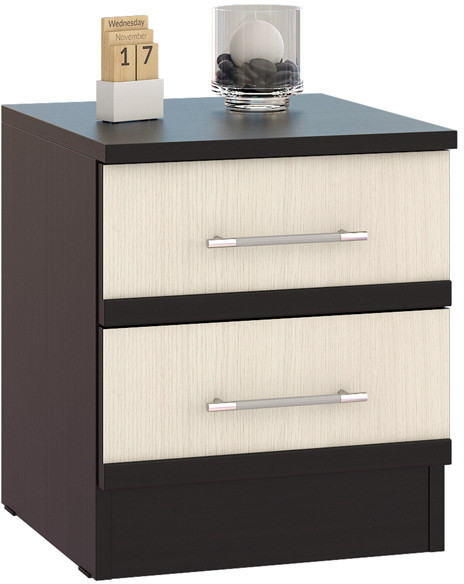Сакура Тумба прикроватная, цвет венге/дуб лоредо, ШхГхВ 40х42х47 см.