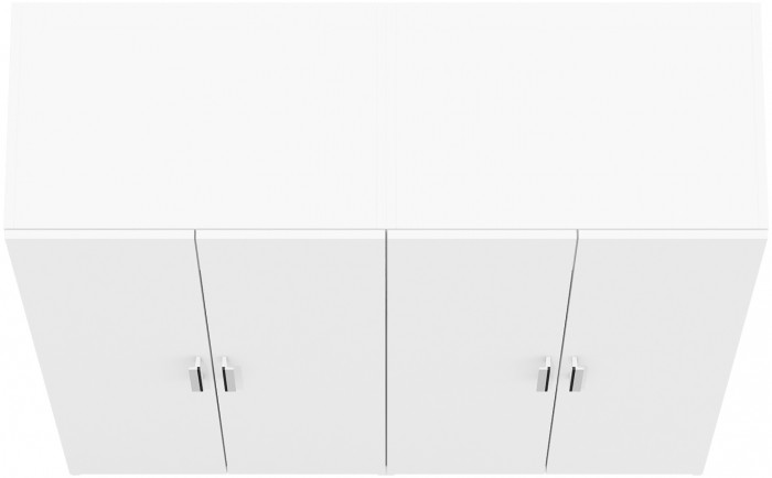 Два Шкафа С-МД-СК9Ш к компьютерному столу С-МД-СК9, цвет белый шагрень, ШхГхВ 140х45х160 см.