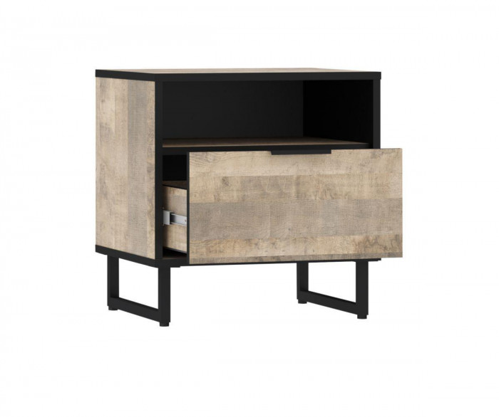 НМ 011.36 Тумба прикроватная Фолк Дуб Гранж песочный