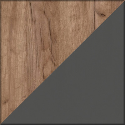 Прихожая Домино 3, цвет дуб крафт табачный/графит, ШхГхВ 260х36х202 см., универсальная сборка