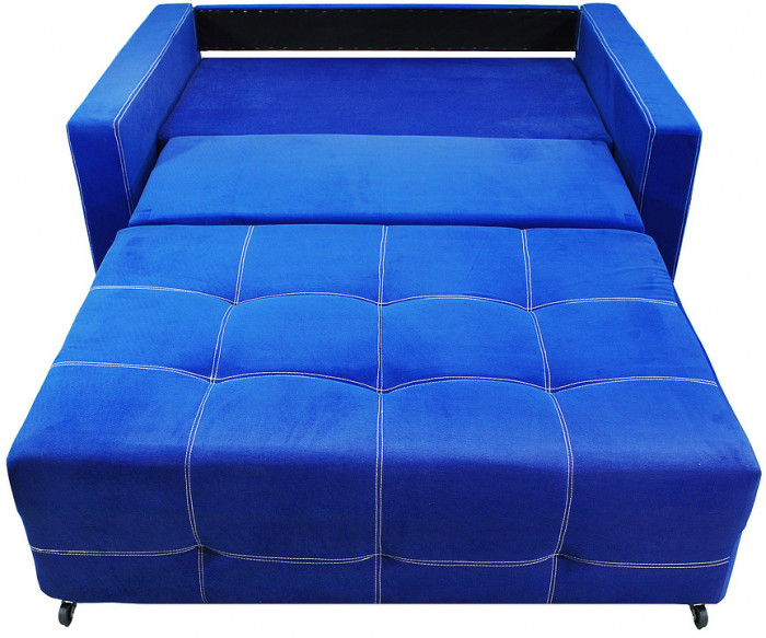 Диван аккордеон Марс велюр синий 160