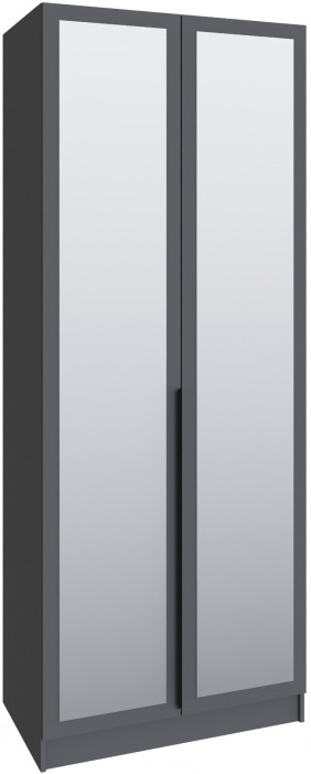 Шкаф Мадрид (0,9) с зеркалом, Графит серый