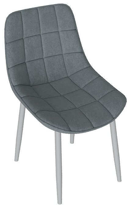 BOSTON Стул (Белый муар/Велюр V005 светло-бежевый)