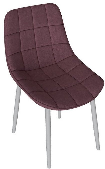 BOSTON Стул (Белый муар/Велюр V005 светло-бежевый)