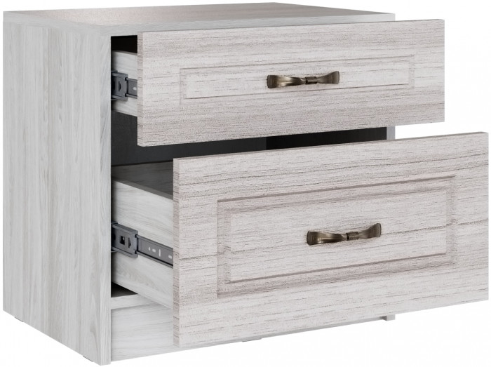 Тумба прикроватная Апполия, Ясень анкор светлый/Сандал белый