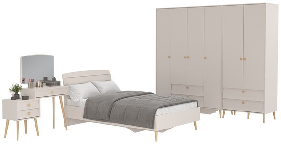 Афина Спальня 20-1200, цвет кашемир серый, сп.м. 1200х2000 мм., б/м, основание есть - фанера